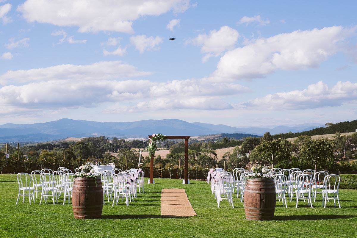 vines of the yarra valley ceremony setup